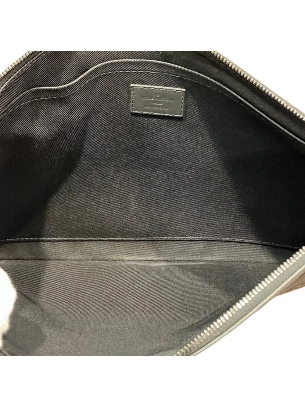 Louis Vuitton Pochette Discovery Monogram Shadow Clutch Leather